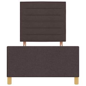 Rám postele s čelo Tmavě hnědá 80 x 200 cm textil - obrázek 7