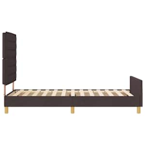 Rám postele s čelo Tmavě hnědá 80 x 200 cm textil - obrázek 8