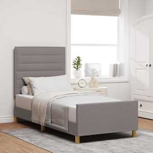 Rám postele s čelo Taupe 80 x 200 cm textil - obrázek 1