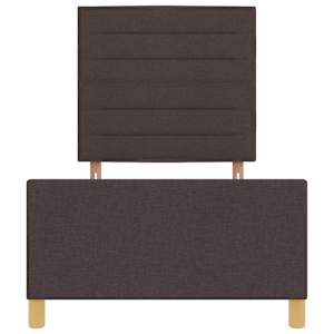 Rám postele s čelo Tmavě hnědá 90 x 190 cm textil - obrázek 7