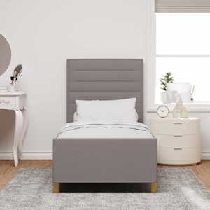 Rám postele s čelo Taupe 90 x 190 cm textil - obrázek 3