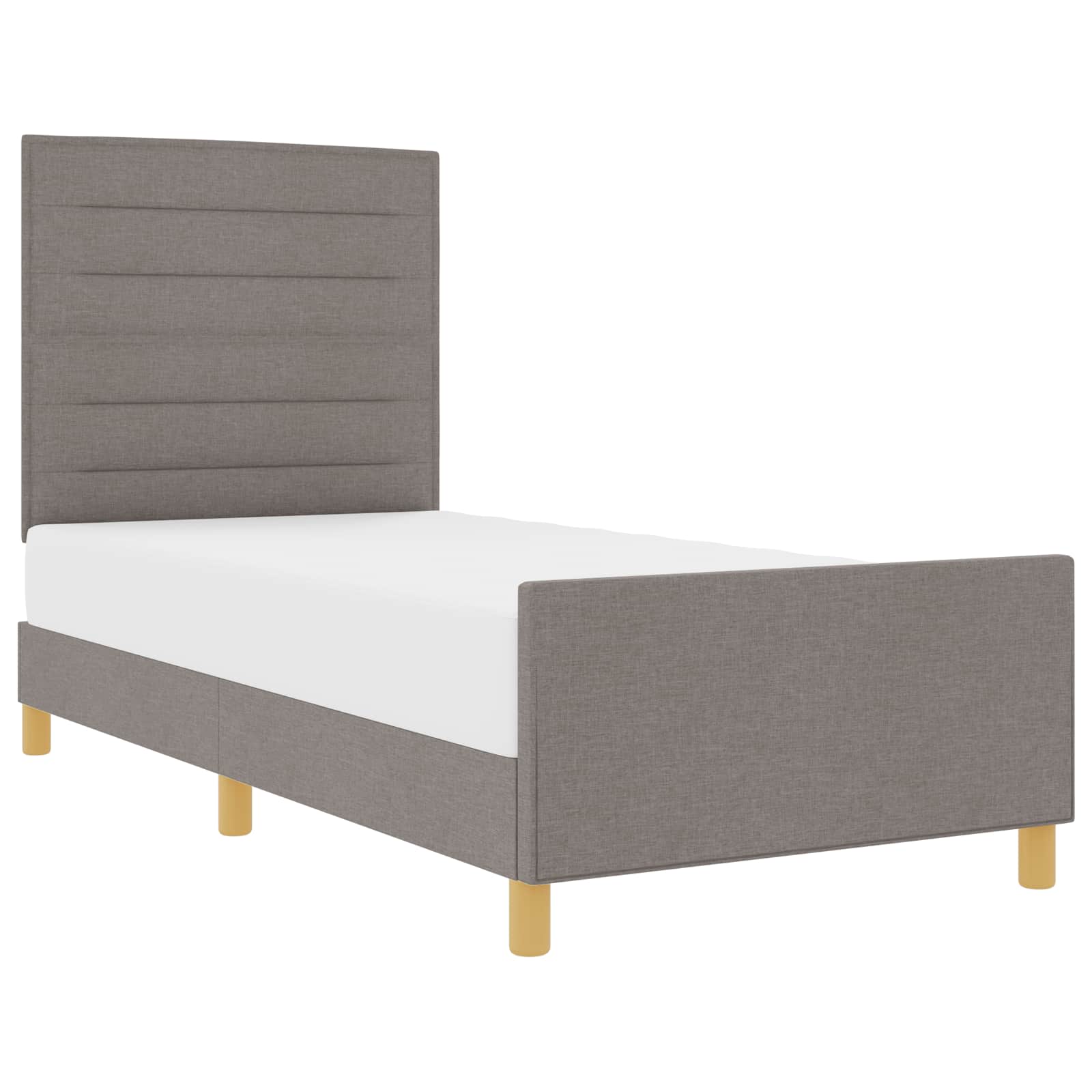 Rám postele s čelo Taupe 90 x 190 cm textil - obrázek 2