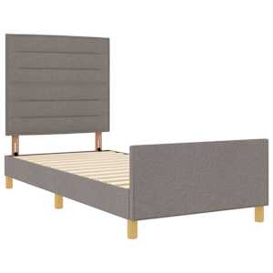 Rám postele s čelo Taupe 90 x 190 cm textil - obrázek 4