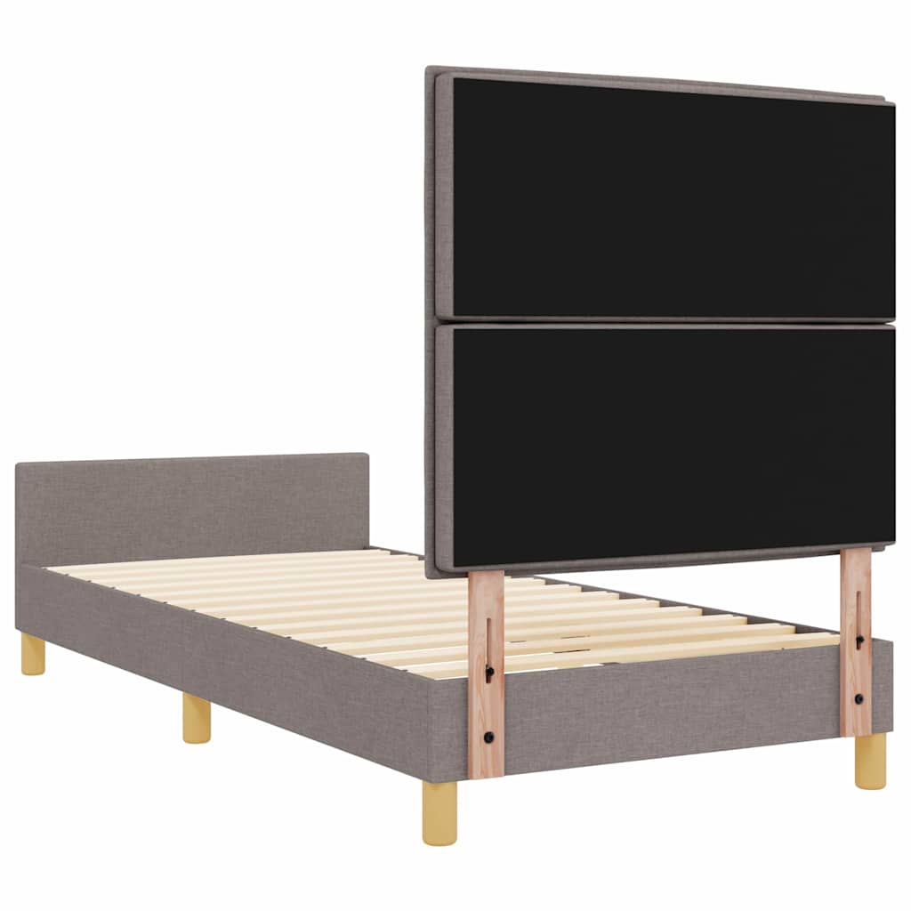 Rám postele s čelo Taupe 90 x 190 cm textil - obrázek 7