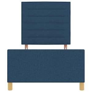 Rám postele s čelo Modrá 90 x 190 cm textil - obrázek 7