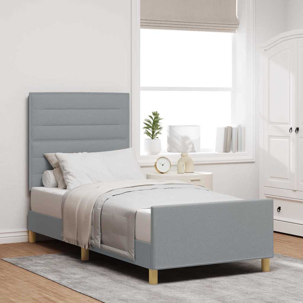 Voodilaat Light Grey 90x200 cm Kangas