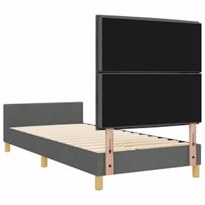 Rám postele s čelo Tmavě šedá 100 x 200 cm textil - obrázek 9