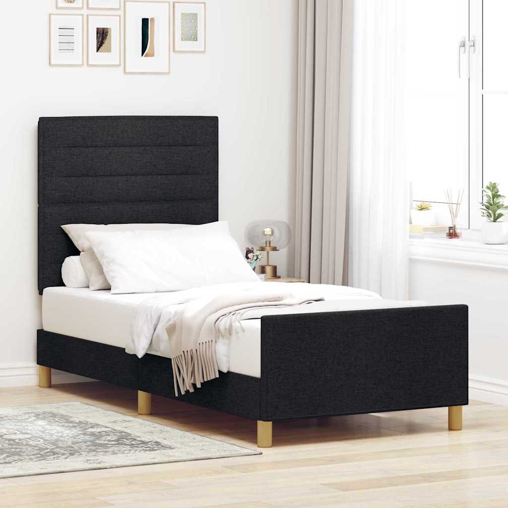 Voodi Raam Must 100x200 cm Kangast