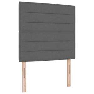 Rám postele s čelo Tmavě šedá 120 x 190 cm textil - obrázek 5