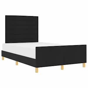 Rám postele s čelo Černá 120 x 190 cm textil - obrázek 2