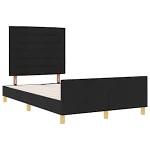 Rám postele s čelo Černá 120 x 190 cm textil - obrázek 5