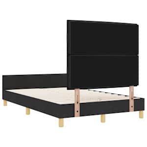 Rám postele s čelo Černá 120 x 190 cm textil - obrázek 9