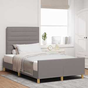 Rám postele s čelo Taupe 120 x 190 cm textil - obrázek 1