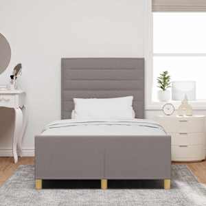 Rám postele s čelo Taupe 120 x 190 cm textil - obrázek 3