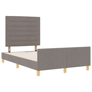 Rám postele s čelo Taupe 120 x 190 cm textil - obrázek 5