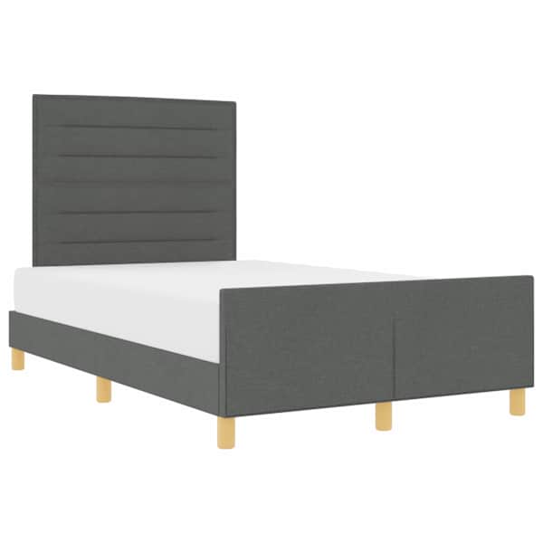 vidaXL Voodi raam peaga Tumehall 120 x 200 cm kangas