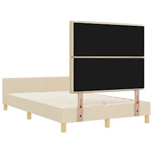 Rám postele s čelo Krémová 120 x 200 cm textil - obrázek 9