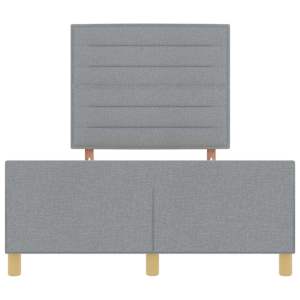 Rám postele s čelo Světle šedá 140 x 190 cm textil - obrázek 7
