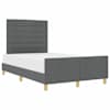 vidaXL Voodi raam peaga Tumehall 140 x 190 cm kangas
