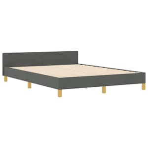 Rám postele s čelo Tmavě šedá 140 x 190 cm textil - obrázek 6