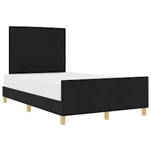 Rám postele s čelo Černá 140 x 190 cm textil - obrázek 2
