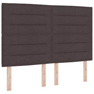 Rám postele s čelo Tmavě hnědá 140 x 190 cm textil - obrázek 6