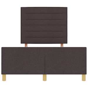 Rám postele s čelo Tmavě hnědá 140 x 190 cm textil - obrázek 7
