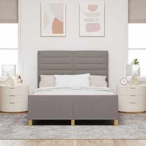 Rám postele s čelo Taupe 140 x 190 cm textil - obrázek 3