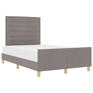 Rám postele s čelo Taupe 140 x 190 cm textil - obrázek 2