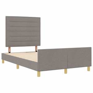 Rám postele s čelo Taupe 140 x 190 cm textil - obrázek 5