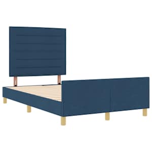 Rám postele s čelo Modrá 140 x 190 cm textil - obrázek 6