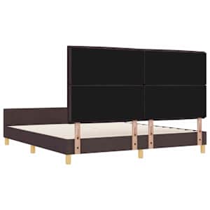 Rám postele s čelo Tmavě hnědá 180 x 200 cm textil - obrázek 9