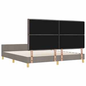 Rám postele s čelo Taupe 180 x 200 cm textil - obrázek 9