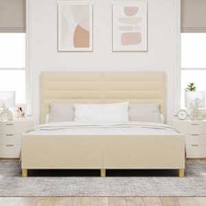 Rám postele s čelo Krémová 180 x 200 cm textil - obrázek 3