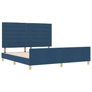 Rám postele s čelo Modrá 180 x 200 cm textil - obrázek 5