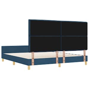 Rám postele s čelo Modrá 180 x 200 cm textil - obrázek 9