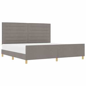 Rám postele s čelo Taupe 200 x 200 cm textil - obrázek 2