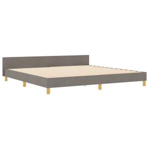 Rám postele s čelo Taupe 200 x 200 cm textil - obrázek 4