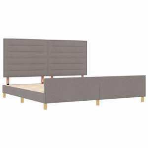 Rám postele s čelo Taupe 200 x 200 cm textil - obrázek 5