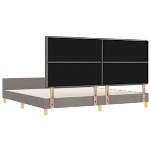 Rám postele s čelo Taupe 200 x 200 cm textil - obrázek 9