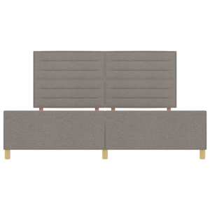 Rám postele s čelo Taupe 200 x 200 cm textil - obrázek 7