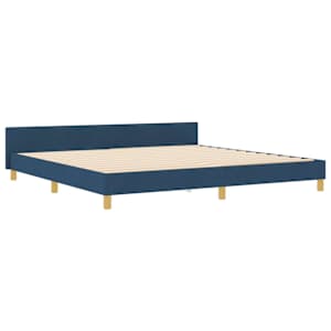 Rám postele s čelo Modrá 200 x 200 cm textil - obrázek 4