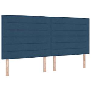 Rám postele s čelo Modrá 200 x 200 cm textil - obrázek 6
