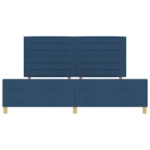 Rám postele s čelo Modrá 200 x 200 cm textil - obrázek 7
