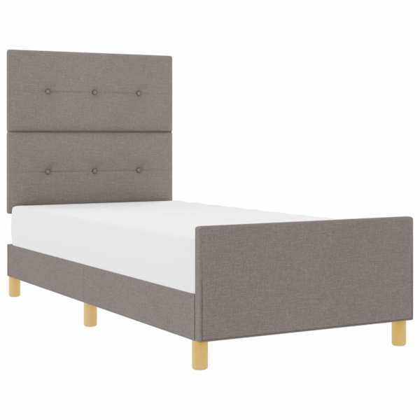 vidaXL Voodi raam peaga Pruunikashall 80 x 200 cm kangas