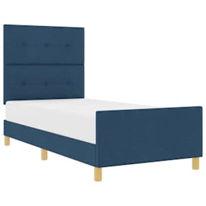 Rám postele s čelo Modrá 80 x 200 cm textil - obrázek 2