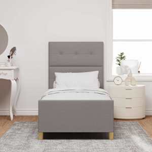 Rám postele s čelo Taupe 90 x 190 cm textil - obrázek 3