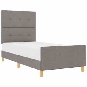 Rám postele s čelo Taupe 90 x 190 cm textil - obrázek 2