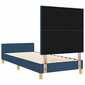 Rám postele s čelo Modrá 90 x 190 cm textil - obrázek 9