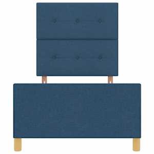 Rám postele s čelo Modrá 90 x 190 cm textil - obrázek 7